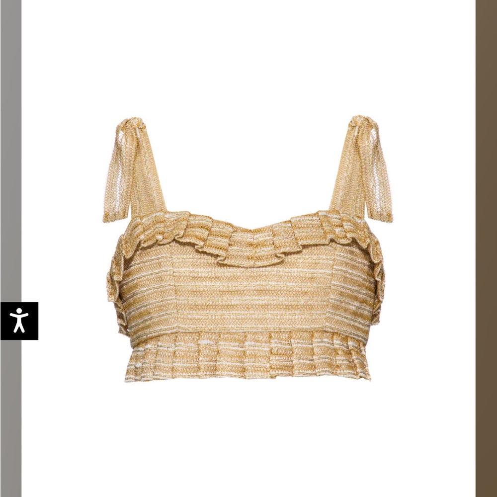 PatBo Metallic Crop Top